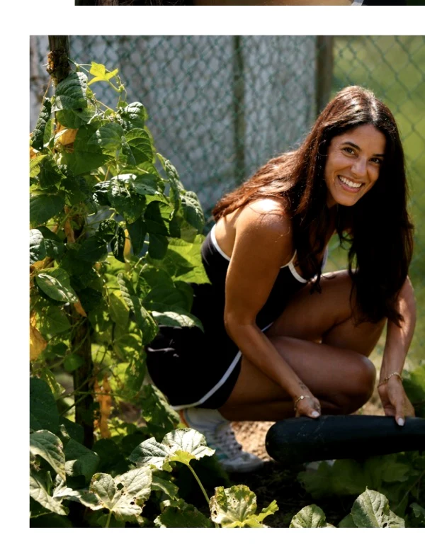 Christina Abrol in a sunlit garden